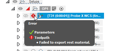 Failed to export rest material warning? - Autodesk Community