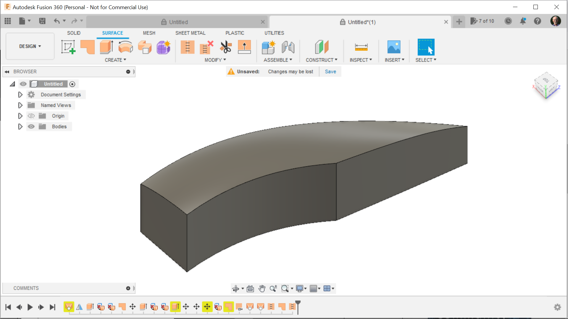 Solved: How do you combine 2 surfaces together? - Autodesk Community