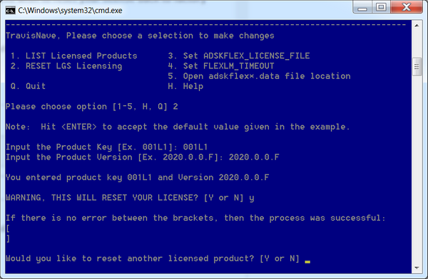 Successful Result has no output between brackets []