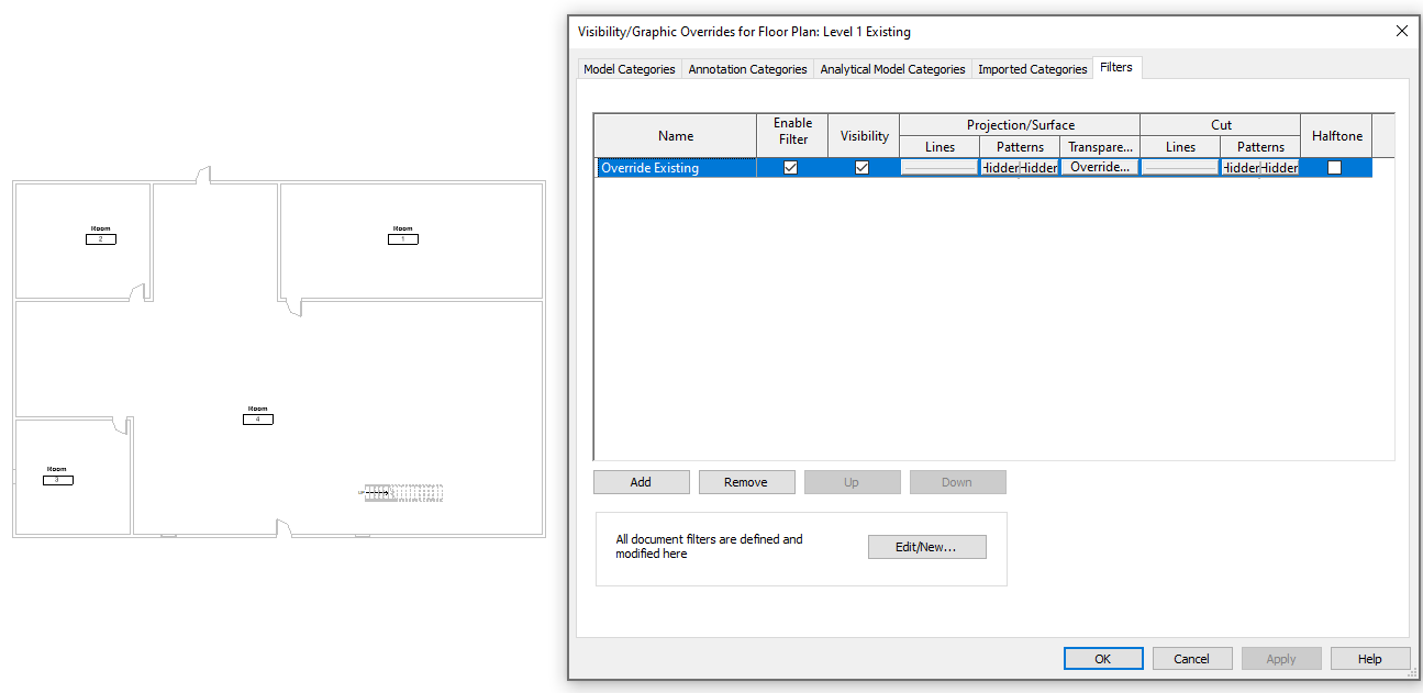 phases and phase filters for existing view representation - Autodesk ...