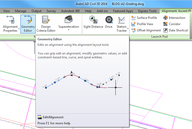 convert alignment to an editable alignment - Autodesk Community