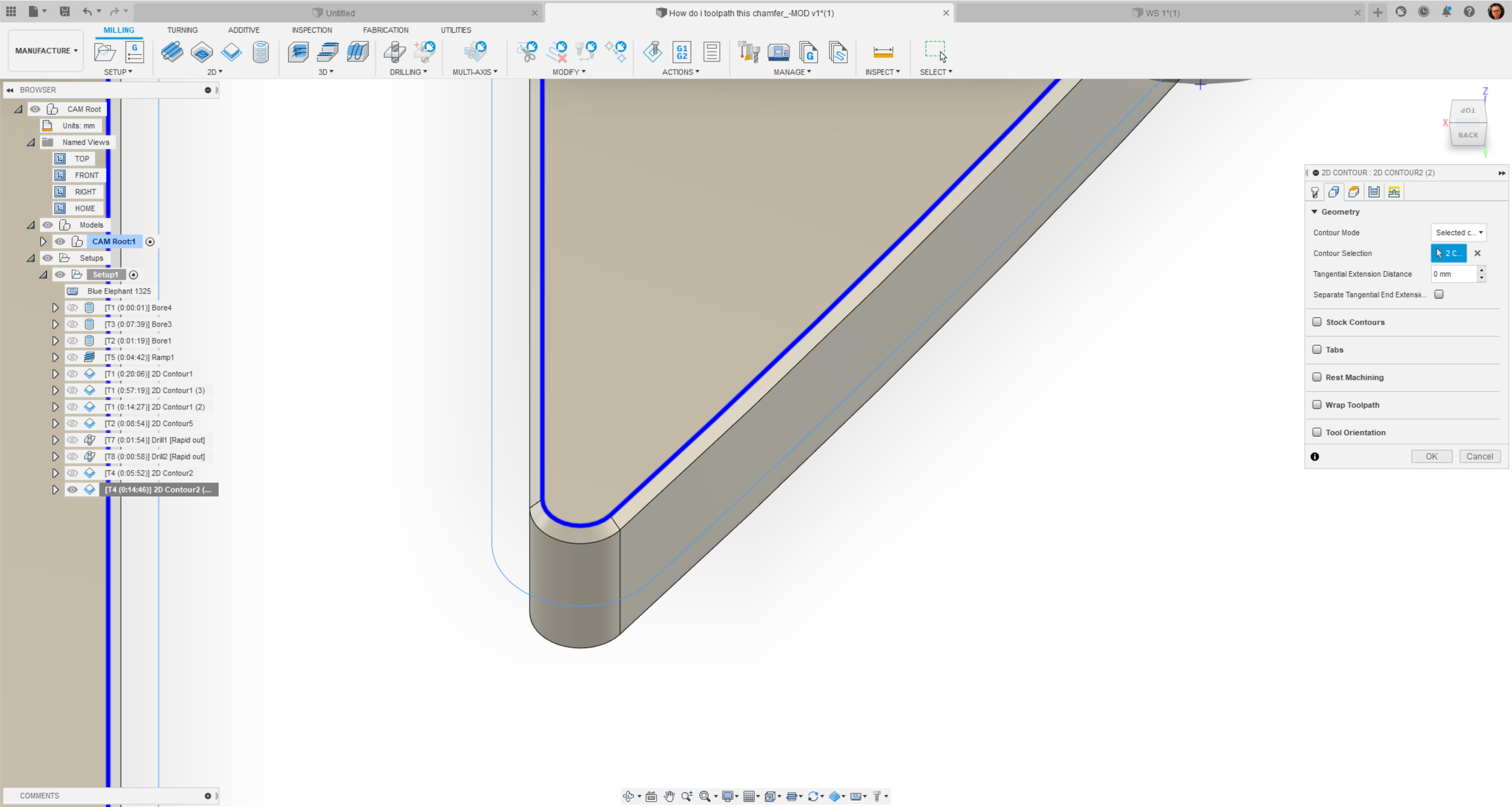 Solved: How do i toolpath this chamfer? - Autodesk Community