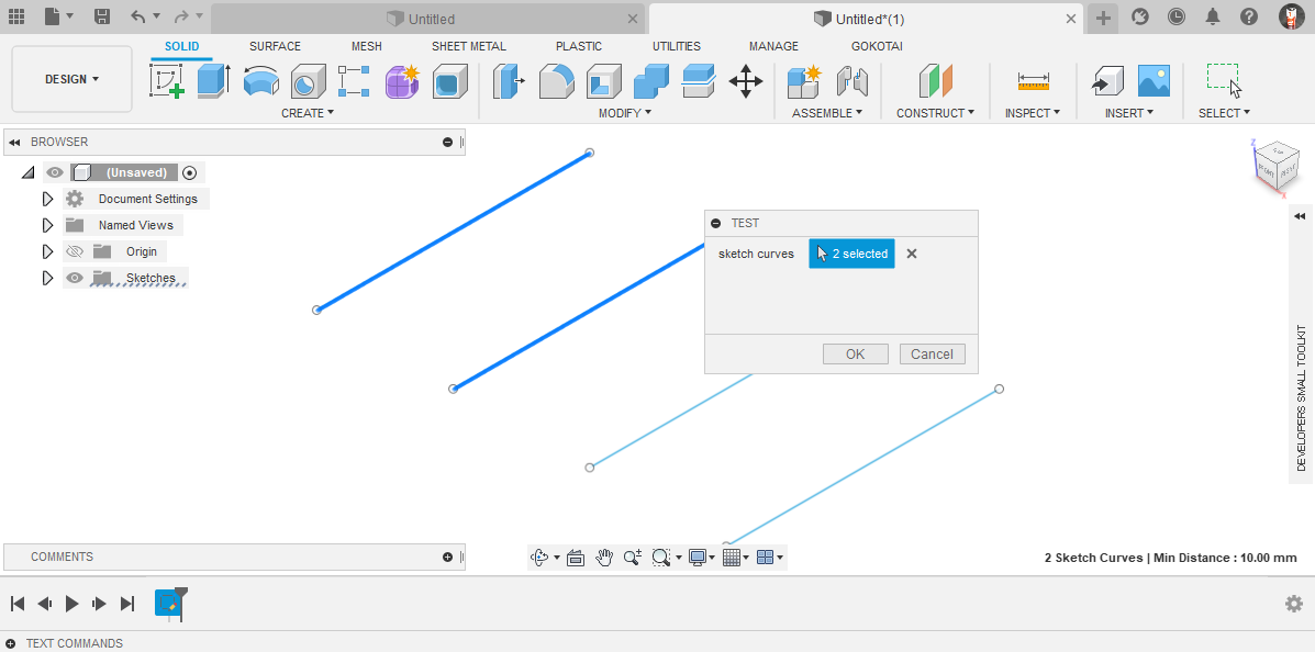 Solved: Operation using the SelectionCommandInput.addSelection method ...