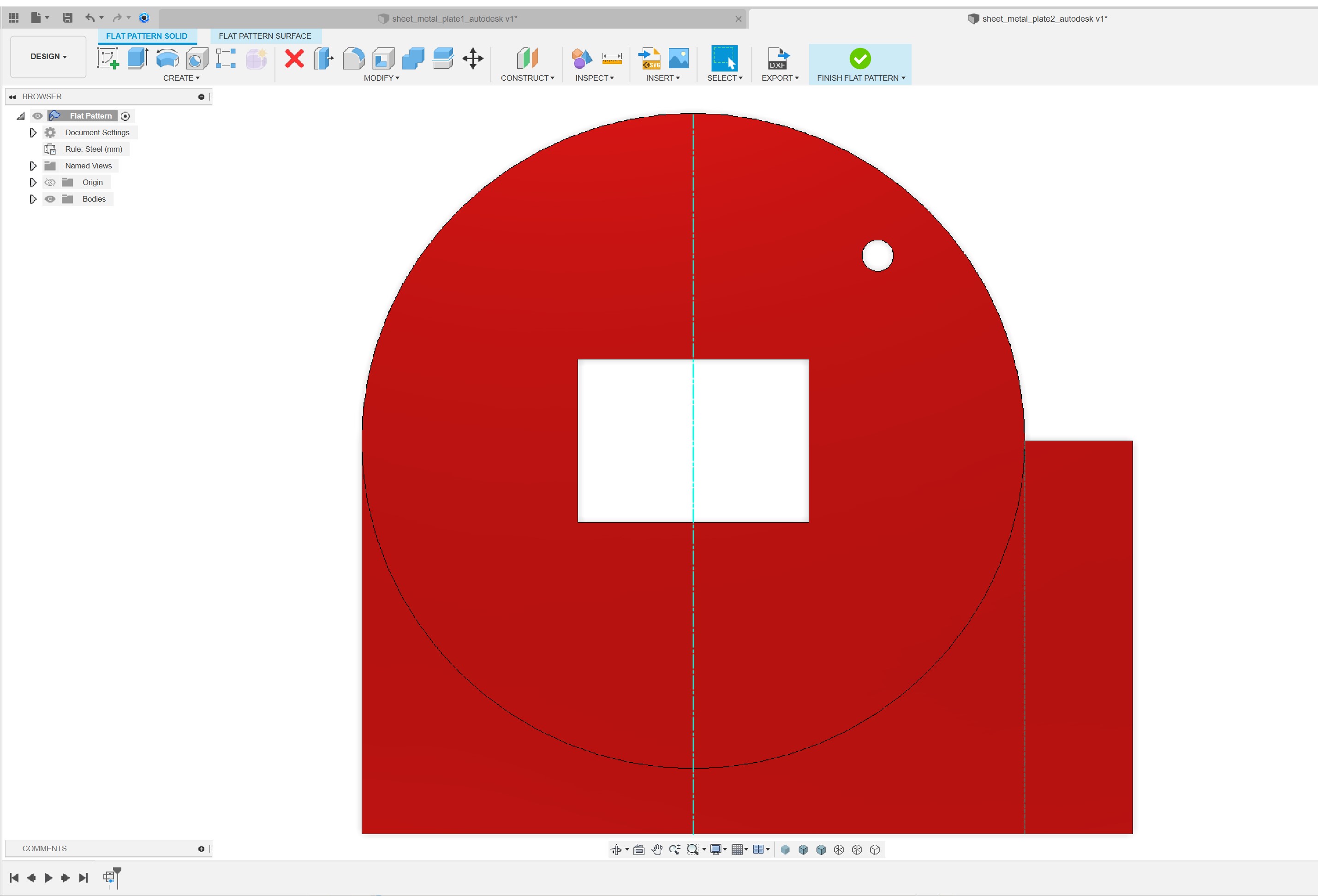 Holes in curved sheet metal Autodesk Community
