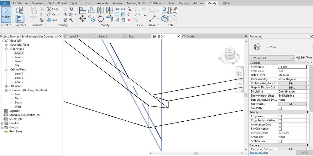 How to connect corners of walls with an elevated, diagonal angle ...