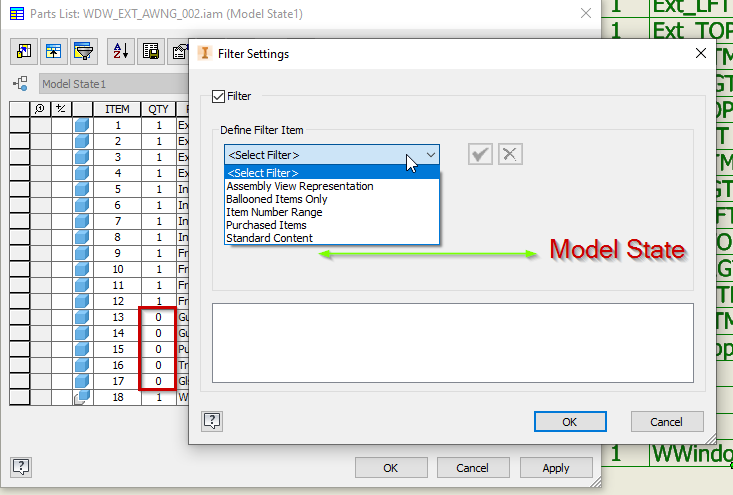 Part List Filter: Model States - Autodesk Community