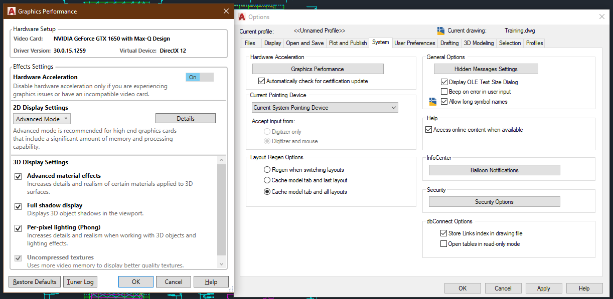 Enable Hardware Acceleration and pickbox is delay - Autodesk Community