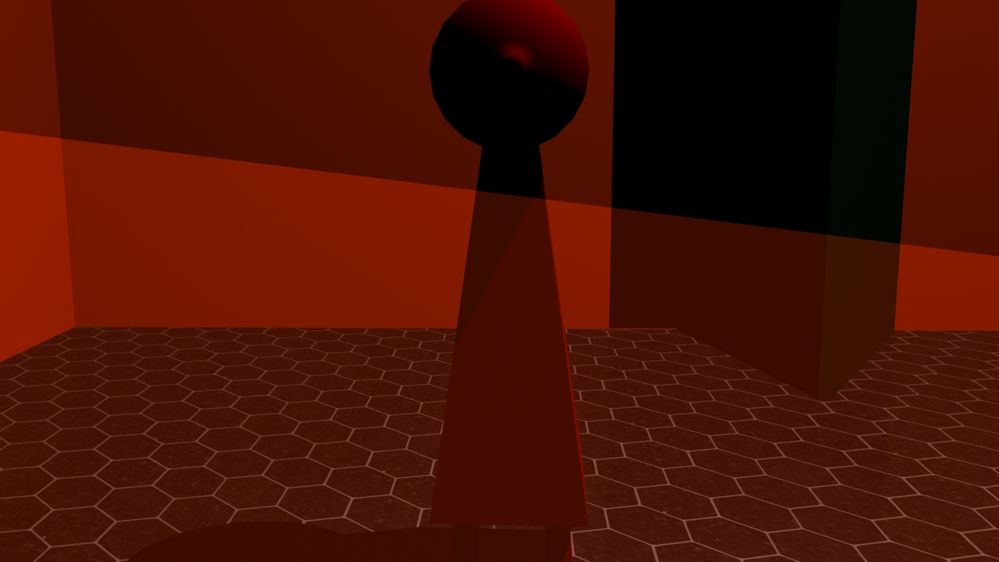 the camera's view, as correctly captured by an image render