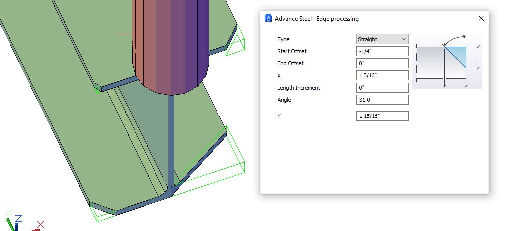 corner cut default angle - Autodesk Community