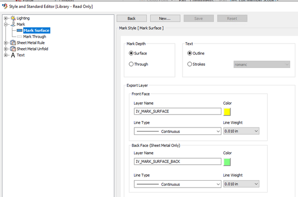Expose Options 'Outline' and 'Strokes' in MARK command. Inventor 2023 ...