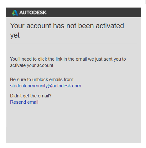 Solved: Can't activate my student account. - Autodesk Community