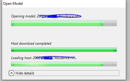 revit 2021 is stuck in loading a project file from BIM Collaborate pro ...