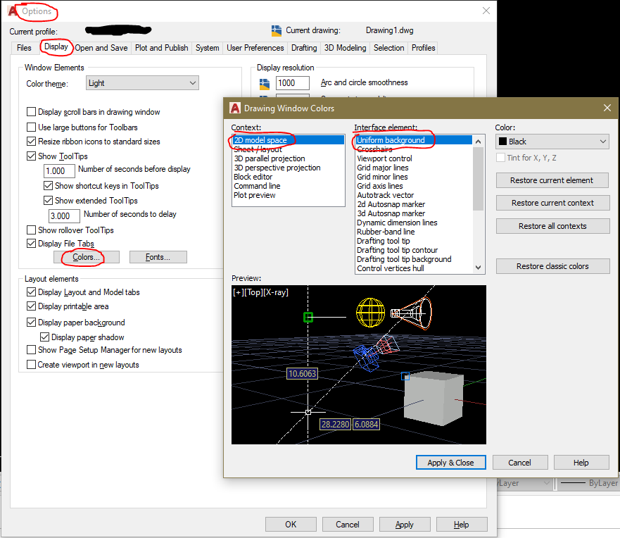 Solved: Command line entry to change back ground colour. - Autodesk ...