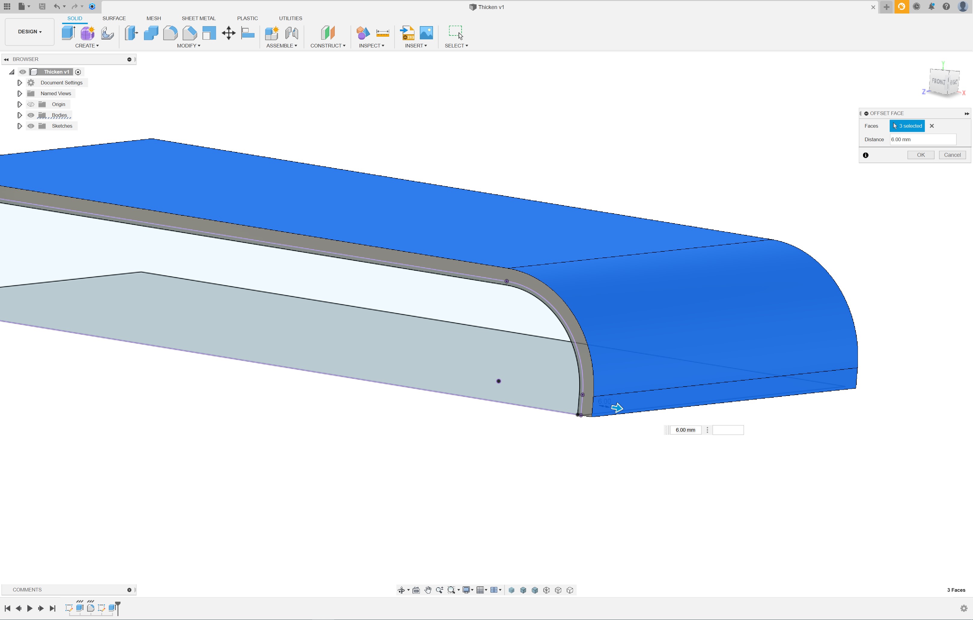 Thicken new solid body from face - Autodesk Community