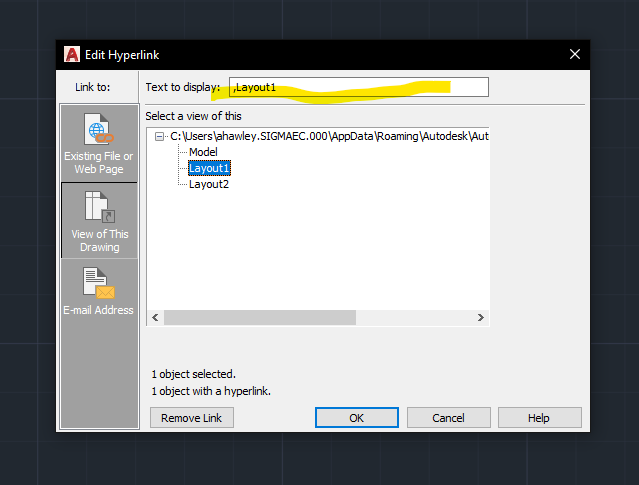 How to show the number of the page where an object is hyperlinked ...