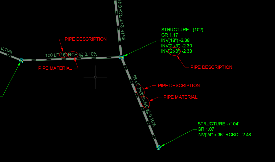 Profile Label Style Structures With Multiple Pipe Type Shapes ...