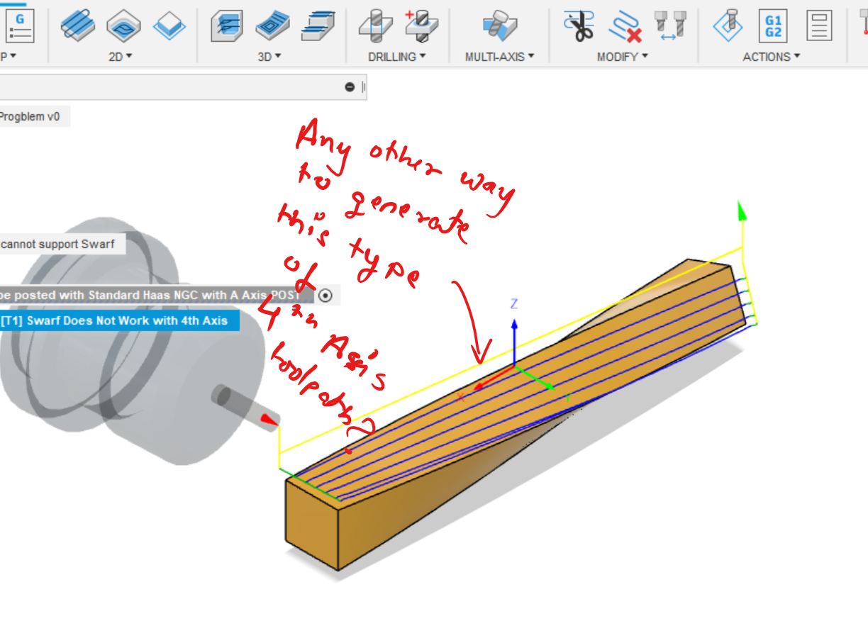 Swarf Type Simultaneous Side Milling Tool Path for Haas 4th Axis ? in
