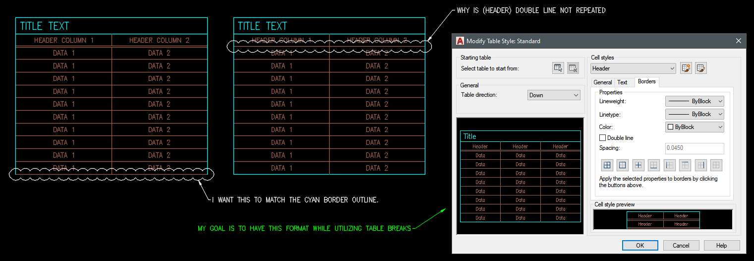 Table Issue - Header Label Format Lost on Table Break - Autodesk Community