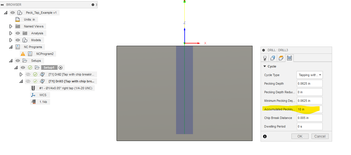 Post issue? Peck tapping on Doosan Mill? - Autodesk Community