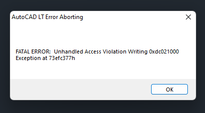 AutoCAD LT 2014 and Windows 11 Fatal Error - Autodesk Community