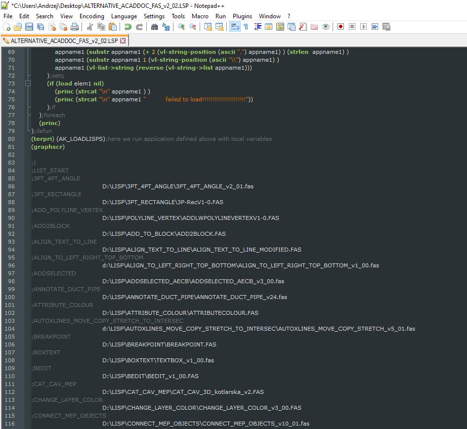 Load Lisp Files at Startup - Autodesk Community - AutoCAD