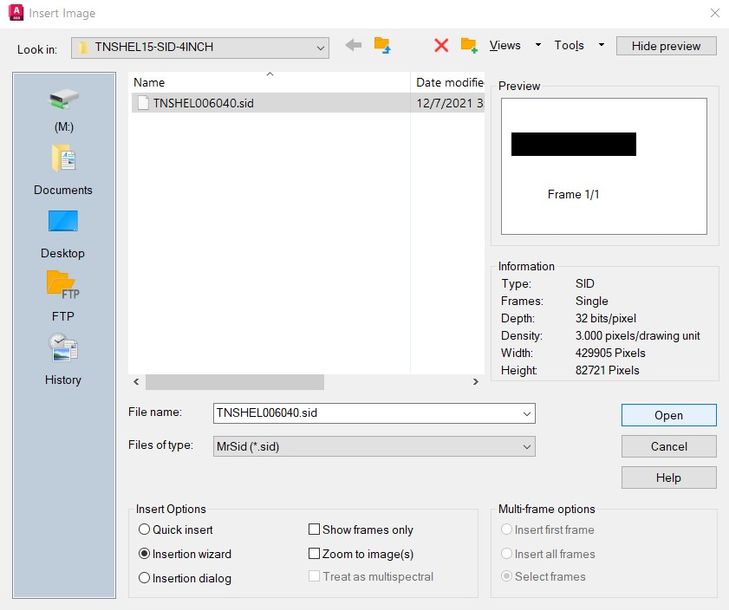 2023 Raster Tools Insert Menu does not display SID files - Autodesk ...