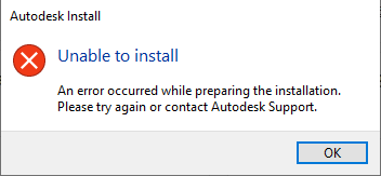 maya - an error occurred while preparing the installation - Autodesk ...