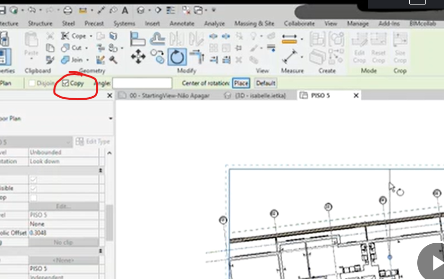 revit crop view rotate