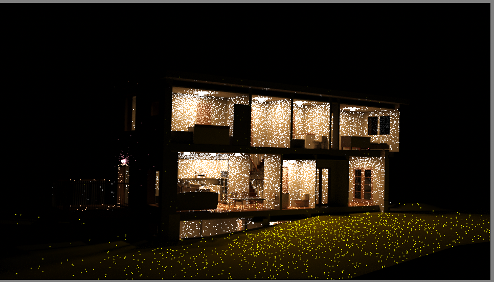 Revit to 3ds Max Night rendering: light beam full of green and white dots -  Autodesk Community - 3ds Max