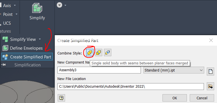 Inventor - What is the correct way to derive and export a single solid ...