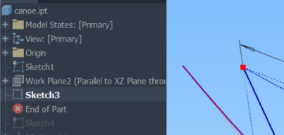 Solved: Inventor loft - One of my sketches won't work as rails ...