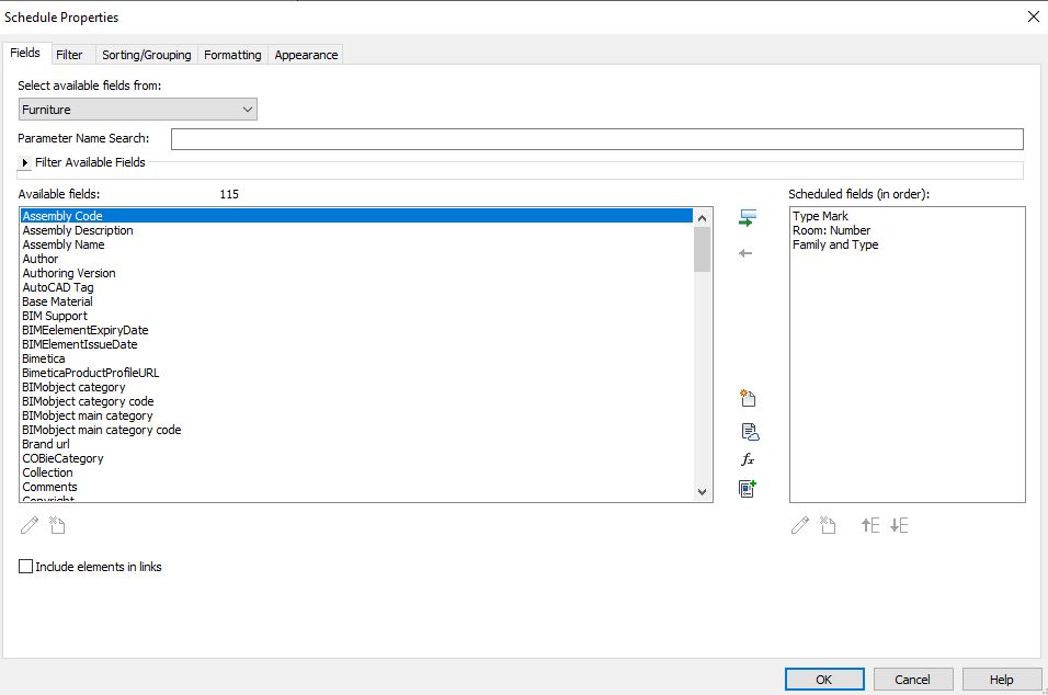 Solved: Some of my parameters not showing in my schedule - Autodesk ...