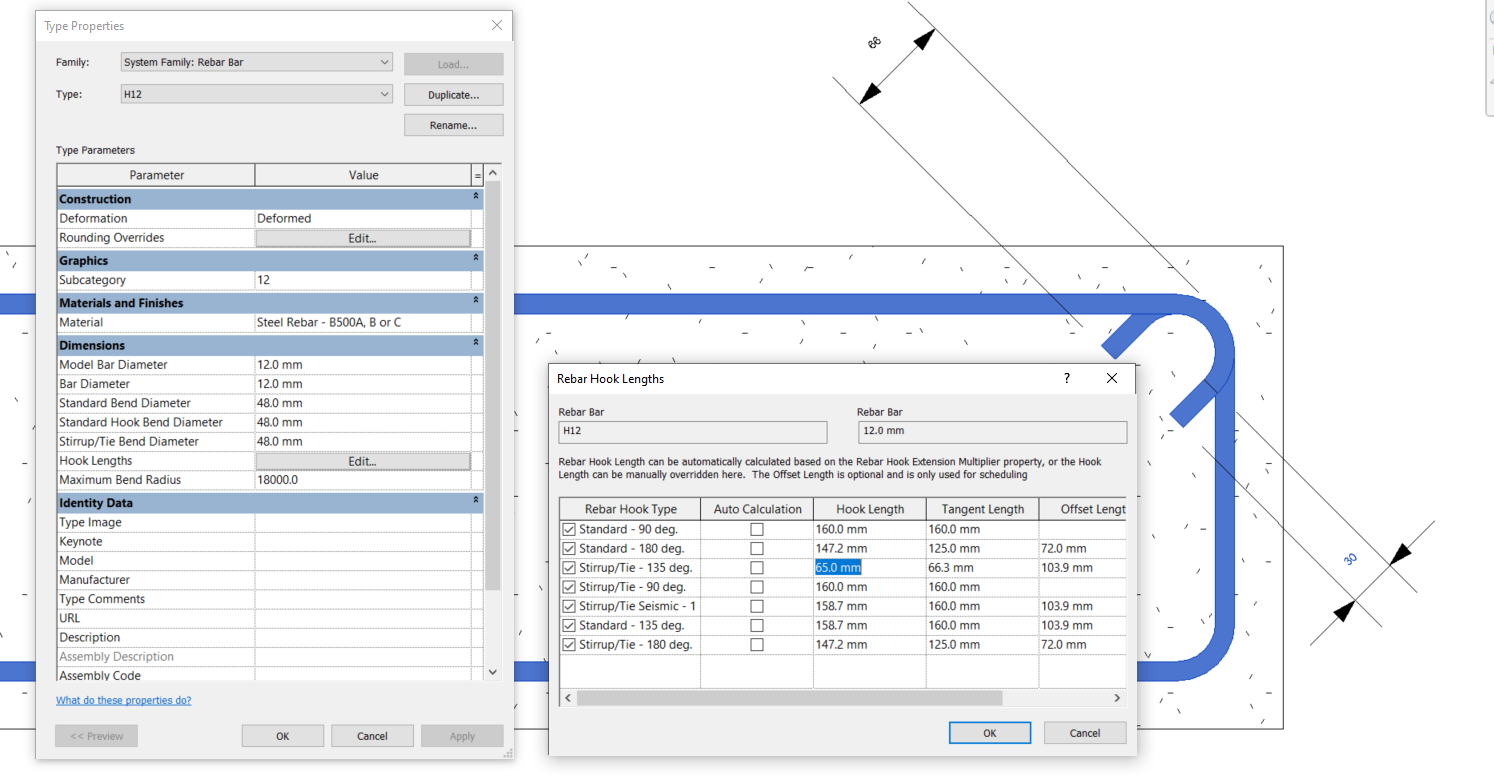 Solved Revit 2023 Rebar end/start hook length Autodesk Community