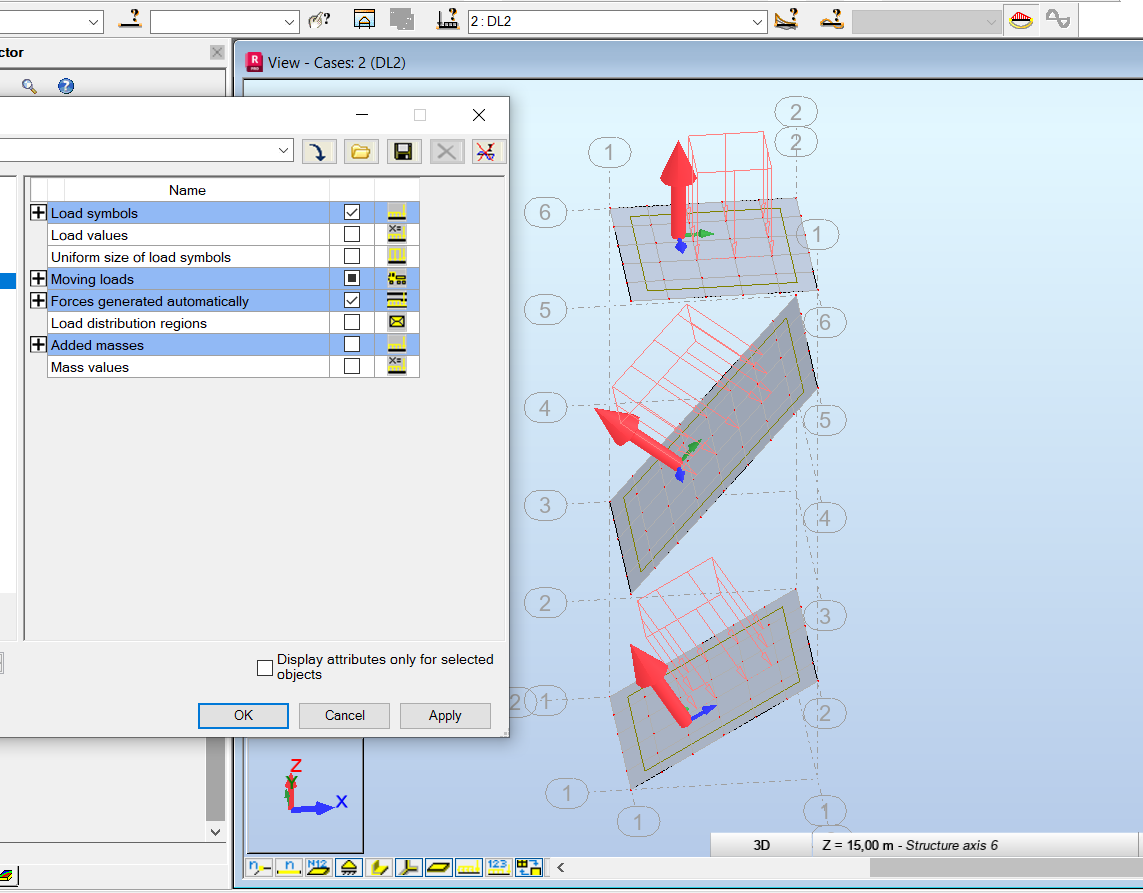 Wrong graphical presentation of surface uniform planar load on contour ...