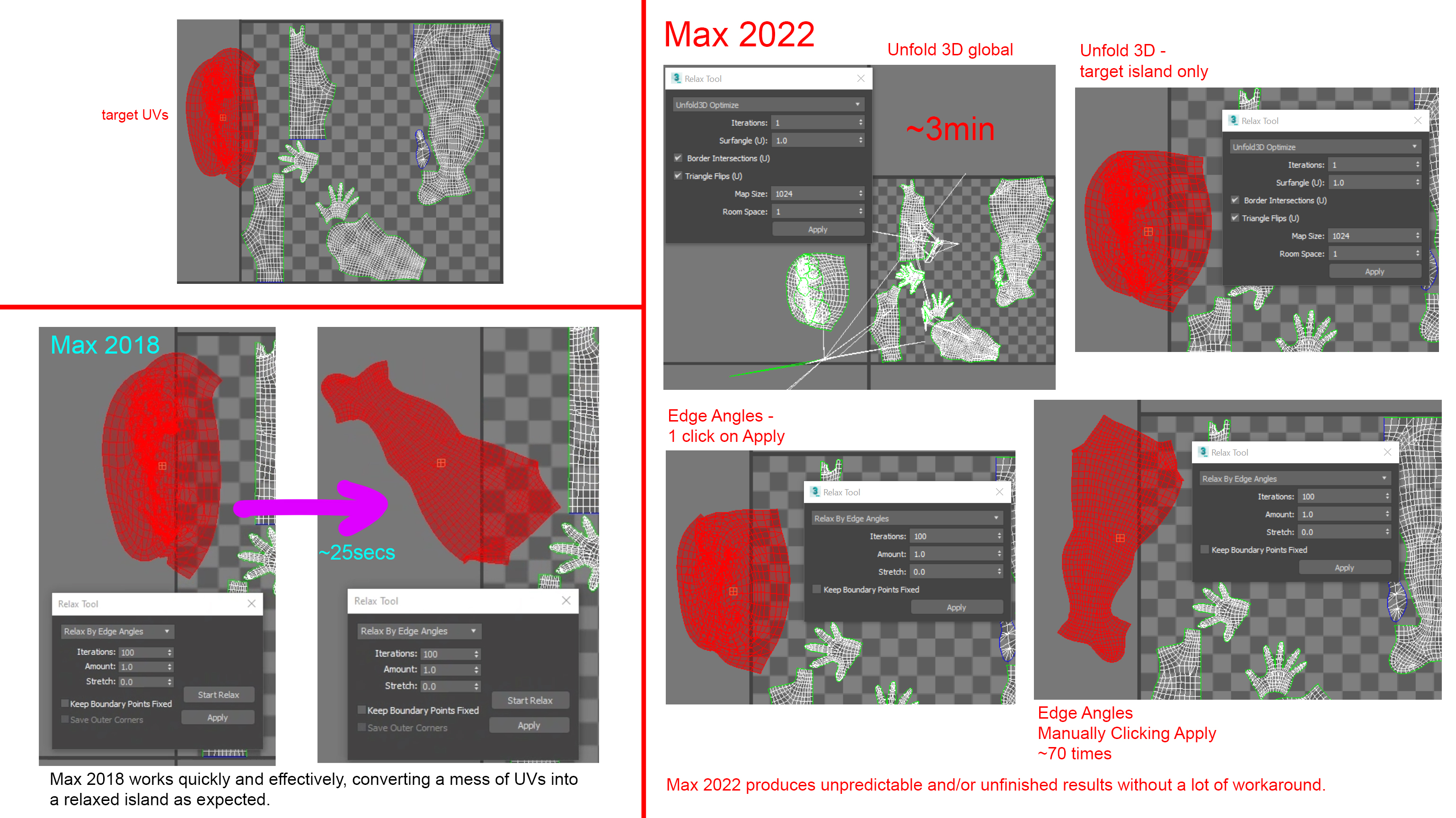 UVW Unwrap with Unfold3d Bugs in 3ds max 2023 and older - Autodesk  Community - 3ds Max