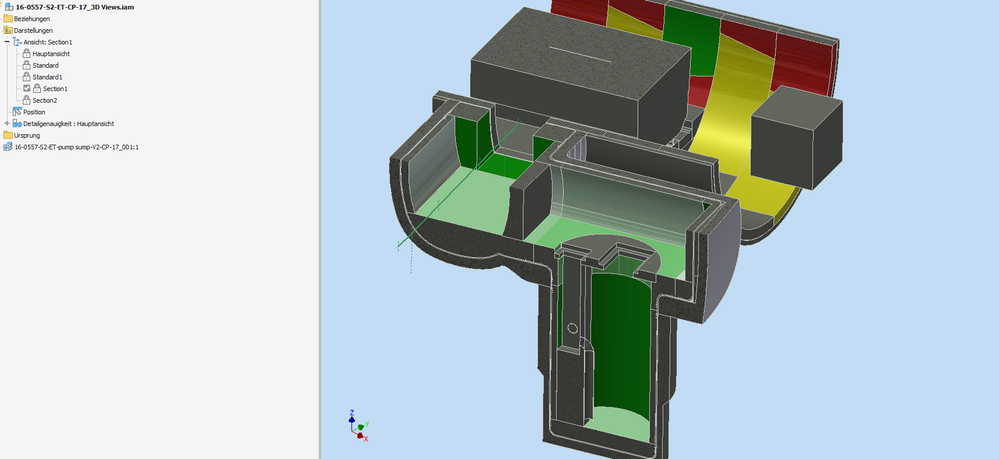 here you can see custom 3D section in assembly