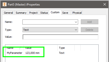 User Parameters in Properties - Autodesk Community