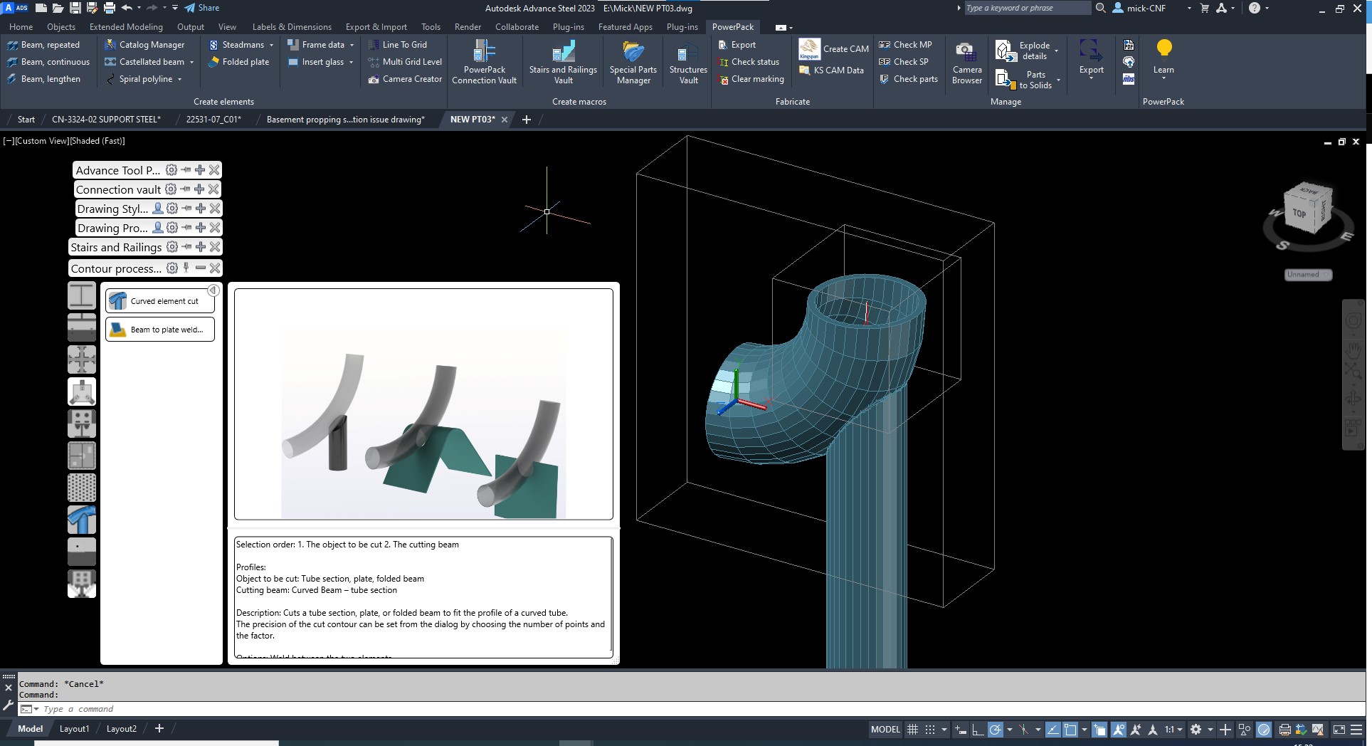 Cutting to a pipe elbow? - Autodesk Community