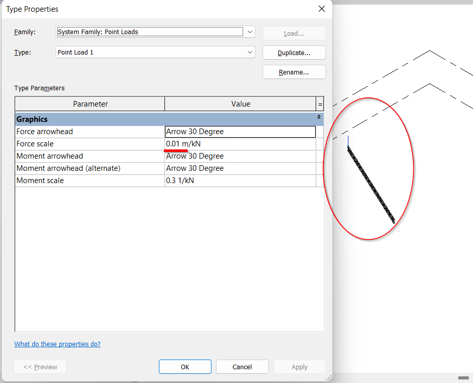 Solved Adjusting Force Scale in Type Properties of Point Load and Area