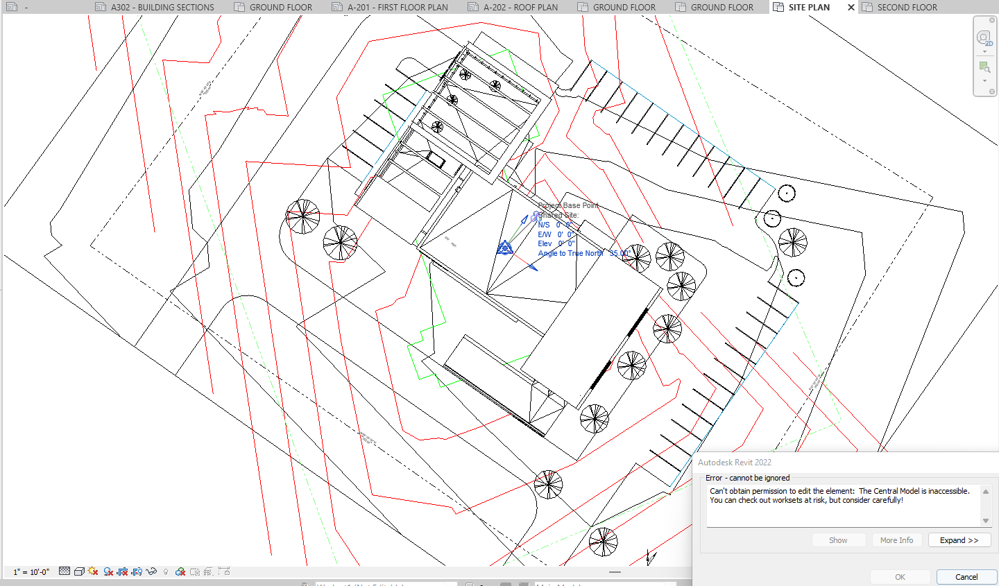 Moving the site 35 degrees but it doesn't let me - Autodesk Community