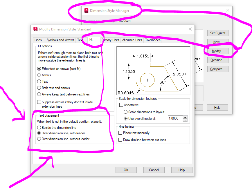 Solved: Flip Dimension text to Other Side - Autodesk Community - AutoCAD LT