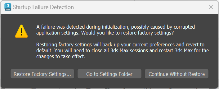 Critical Warning: Out-of-memory error occurred in 3ds Max