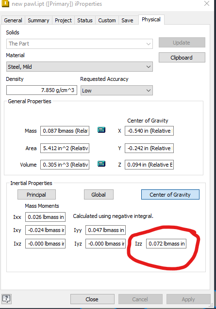 Solved: Moment of inertia axis - Autodesk Community