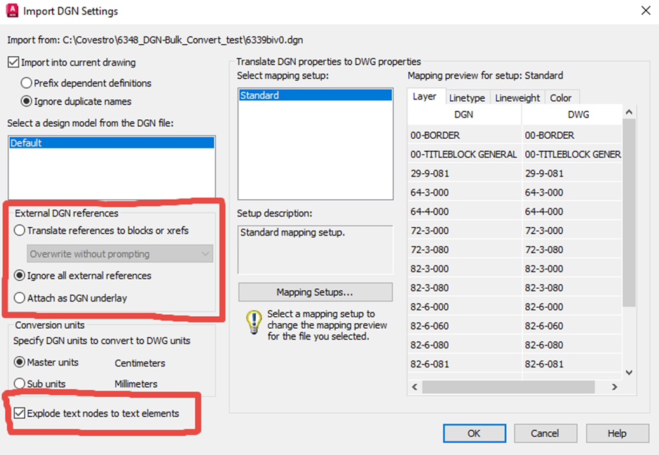 DGN import settings through variable or registry key - Autodesk Community