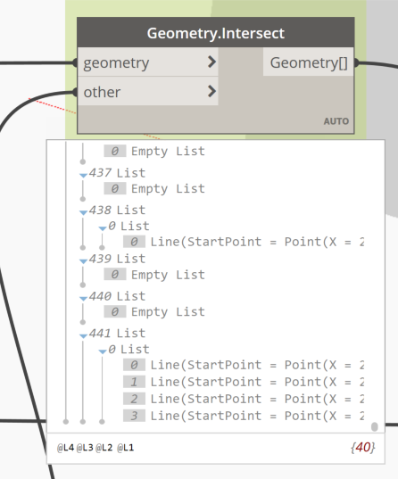 Intersection between Plane (View) and PlanarFace (extracted from floor ...