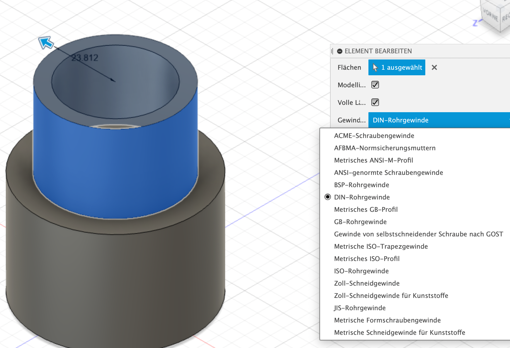 Gelöst: DIN 51 und DIN 45 Gewinde ? - Autodesk Community - International  Forums