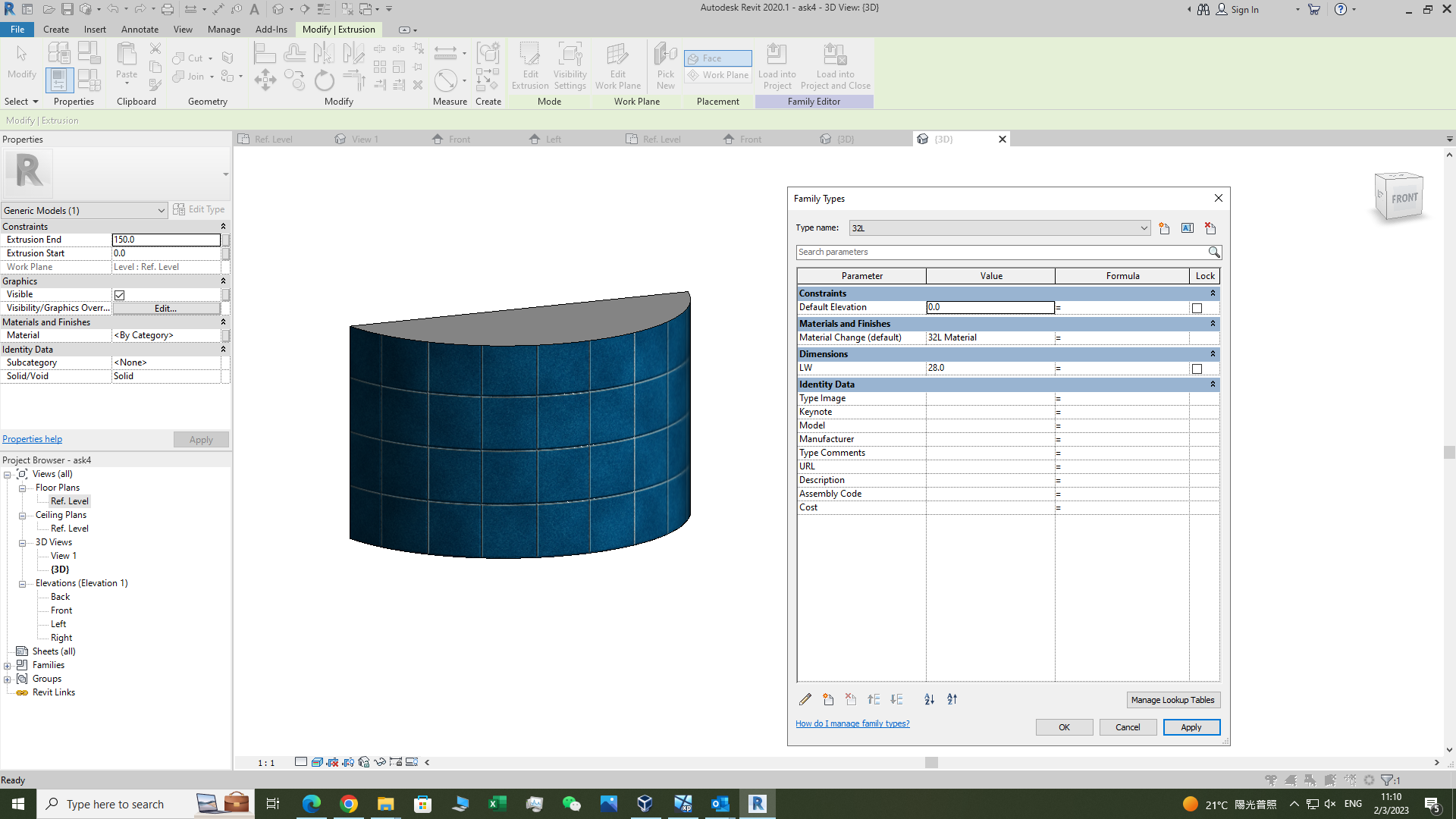 Can not change the material when changed Type name in family - Autodesk ...
