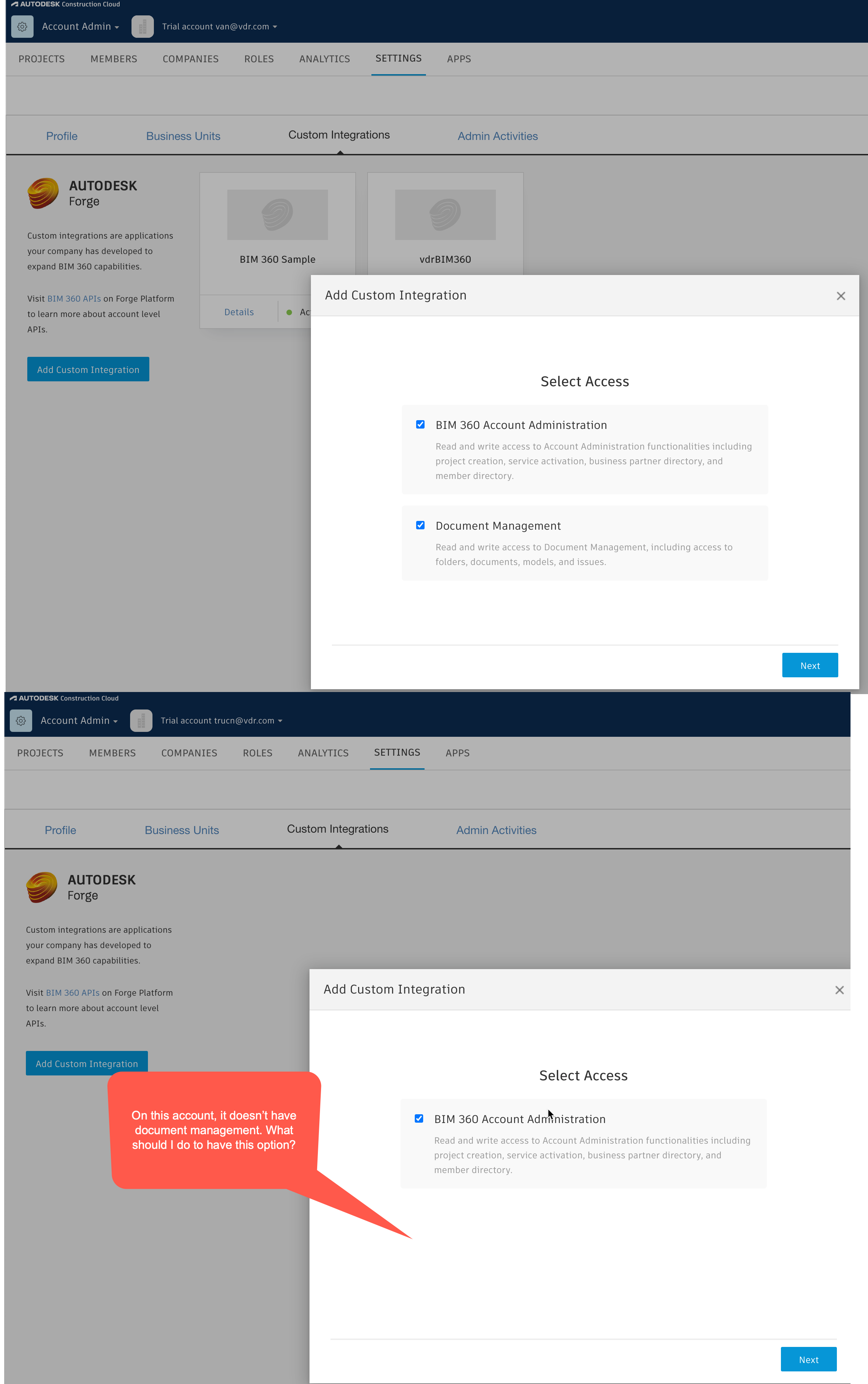 Solved: Don't have access to Document Management - Autodesk Community - BIM  360