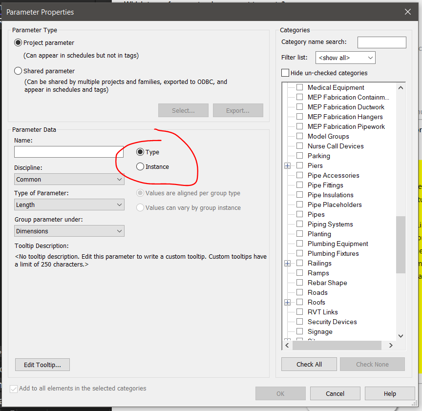 Solved: Get list of categories parameters can be assigned to - Autodesk ...