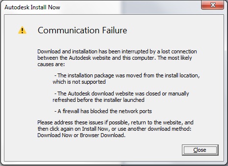Maya_Communication Failure Error with installation.jpg